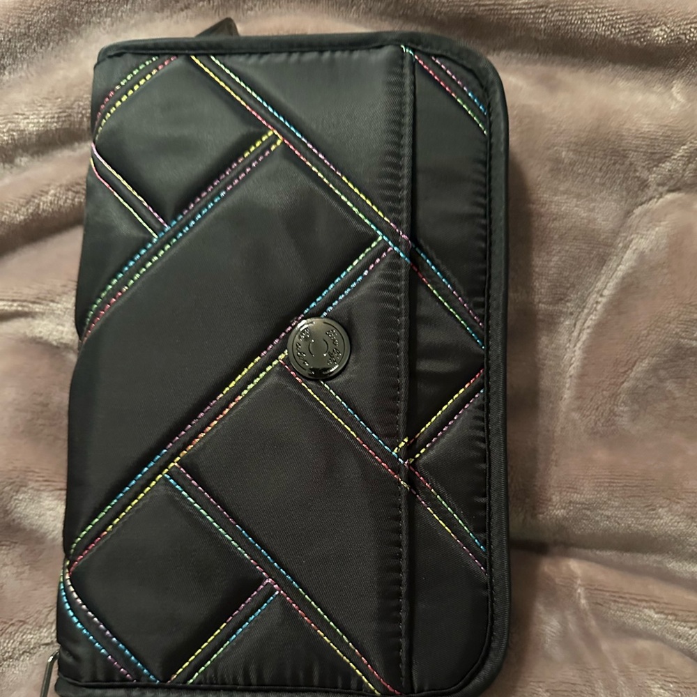 Lug zeppelin (original) black with rainbow stitching